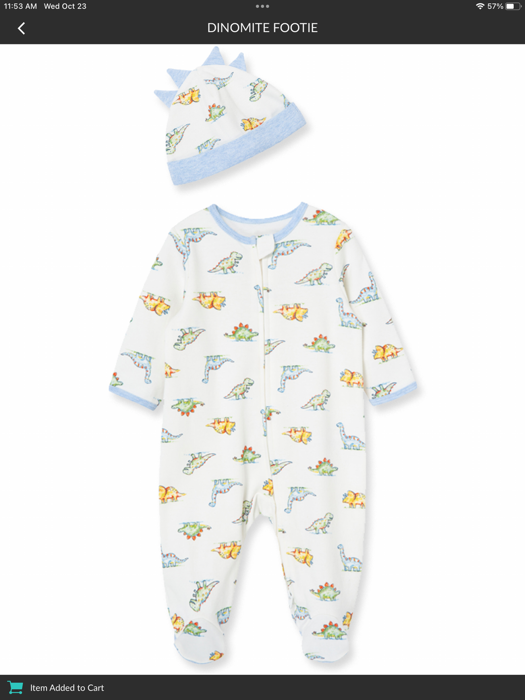 Dino-mite Footie & Hat