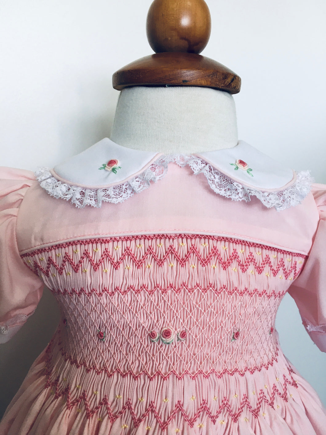 Pink Rose Smocked Dress